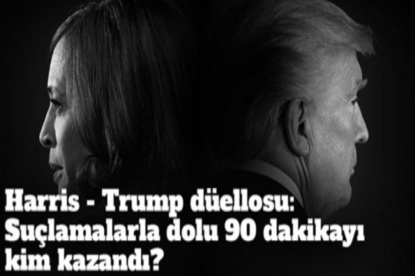 90 dakika süren Harris-Trump düellosu: Kim üstün geldi?