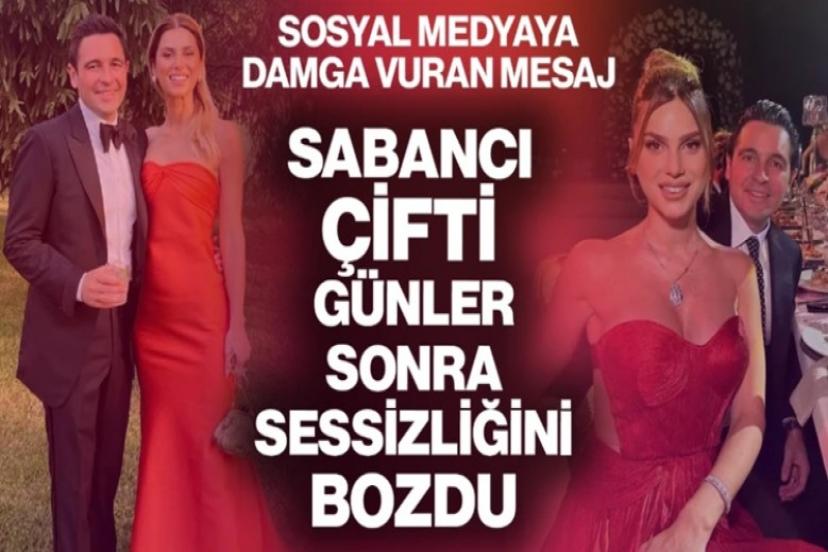 Hacı Sabancı’dan eşi Nazlı’ya öpücüklü yanıt: "Birlikteyiz" mesajı