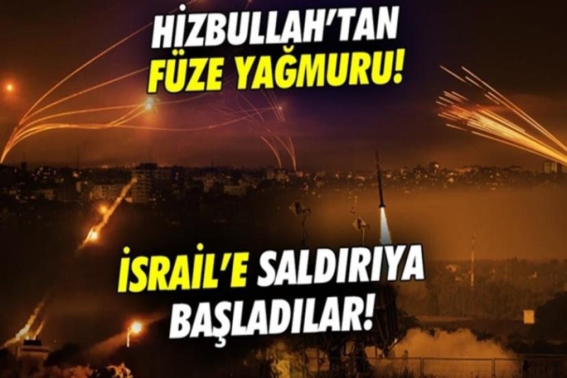 Hizbullah İsrail'i vuruyor! 50 adet füze fırlatıldı...